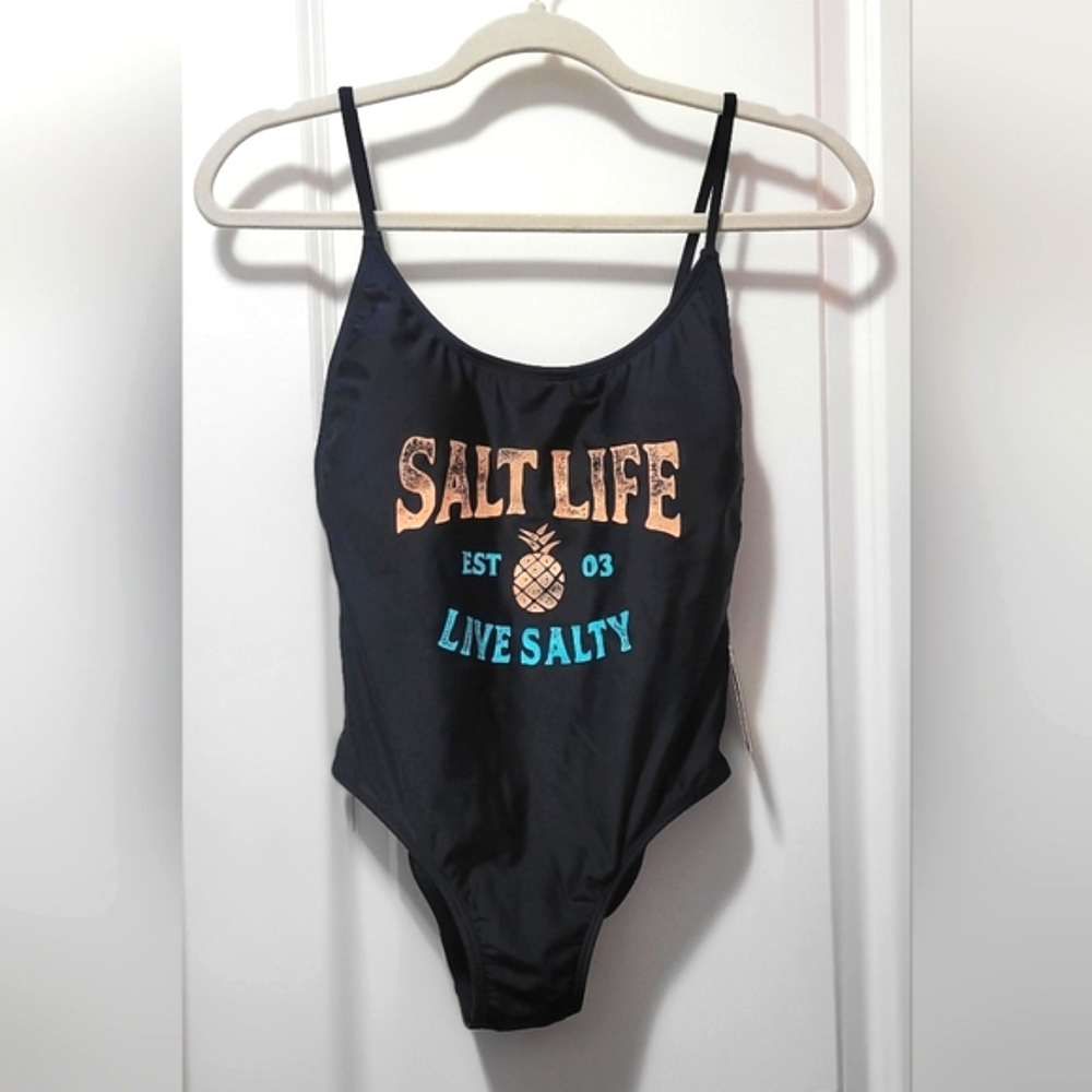 New Salt Life Black One-Piece Swimsuit